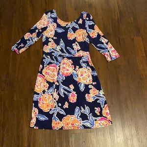 Lilly Pulitzer Navy Evelyn Dress in Pom Pom
